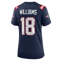 Maillot Nike Kyle Williams bleu marine pour femme des New England Patriots
