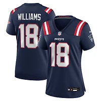Maillot Nike Kyle Williams bleu marine pour femme des New England Patriots