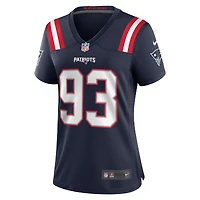 Maillot Nike Lawrence Guy bleu marine pour femme des New England Patriots