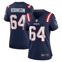 Maillot de match Nike Layden Robinson bleu marine des New England Patriots pour femme