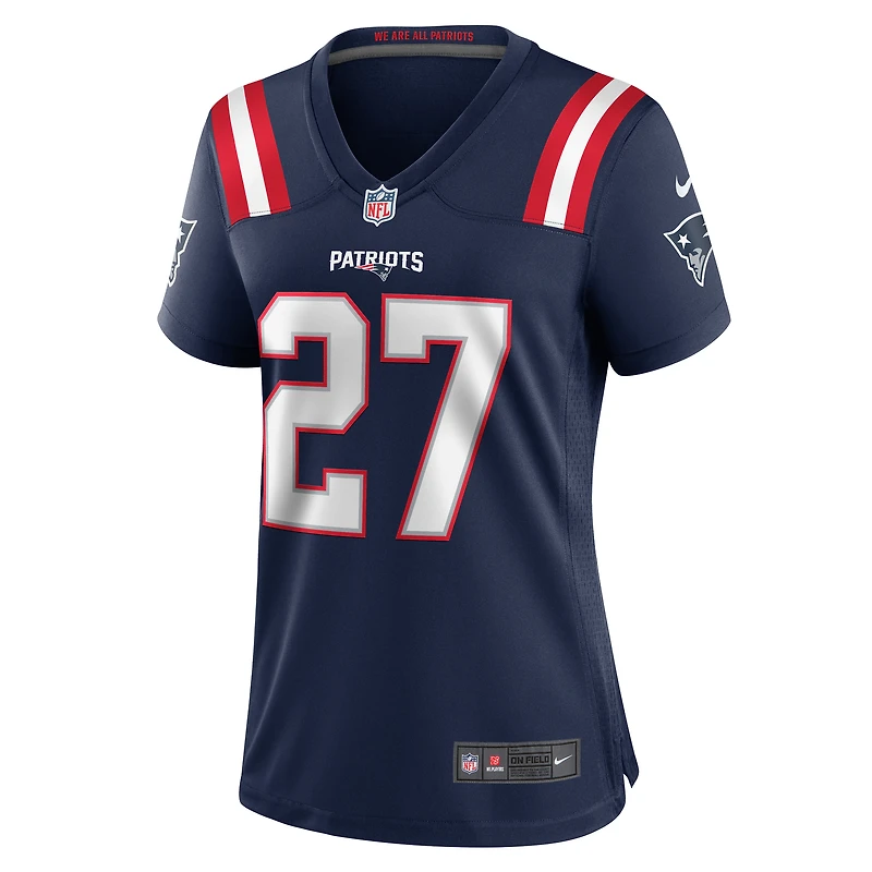 Maillot Nike Marcellas Dial Jr. bleu marine pour femme des New England Patriots