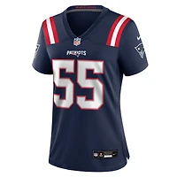 Maillot Nike Marcus Bryant bleu marine pour femme des New England Patriots