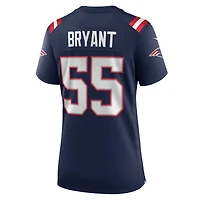 Maillot Nike Marcus Bryant bleu marine pour femme des New England Patriots