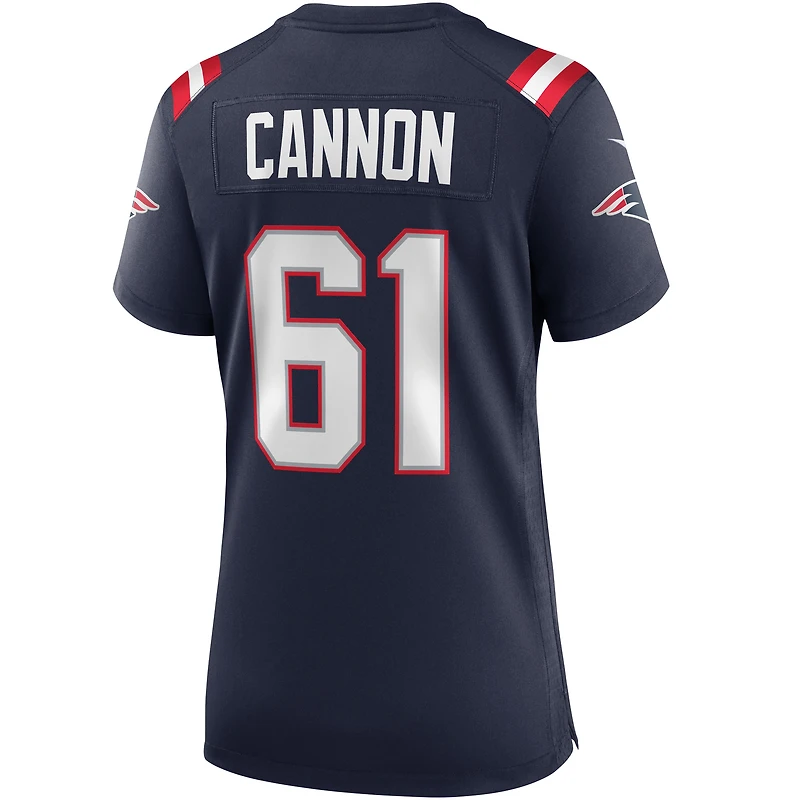 Maillot de match Nike Marcus Cannon pour femme, bleu marine, New England Patriots