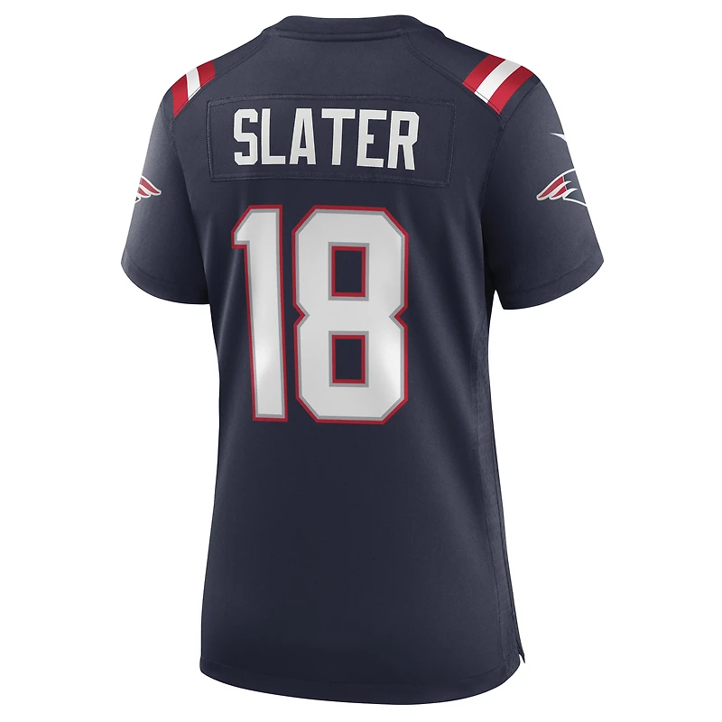 Maillot de match Nike Matthew Slater pour femmes, bleu marine, New England Patriots
