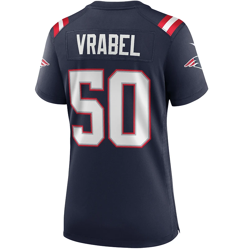 Maillot de joueur retraité Nike Mike Vrabel bleu marine des New England Patriots pour femme