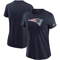 T-shirt essentiel Nike pour femme, bleu marine, logo des New England Patriots