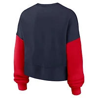 Sweat-shirt oversize à blocs de couleurs Nike bleu marine New England Patriots pour femme