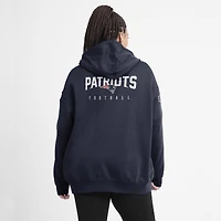 Sweat à capuche en molleton Nike New England Patriots Sideline Club pour femme - Bleu marine