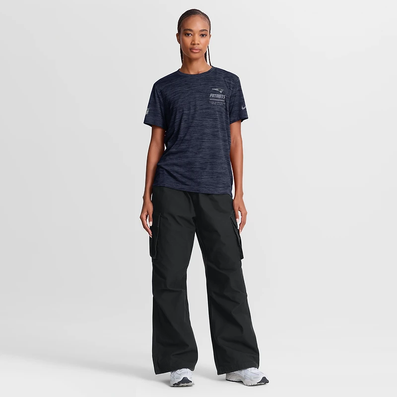 Women's Nike Navy New England Patriots Sideline Velocity Dri-FIT T-Shirt