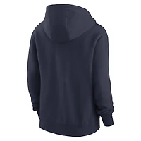 Sweat à capuche en polaire Nike bleu marine avec logo de l'équipe New England Patriots pour femme