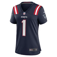 Women's Nike Number 1 Bride Navy New England Patriots Game Jersey