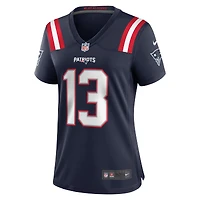 Maillot de match Nike Quinn Nordin bleu marine des New England Patriots pour femme