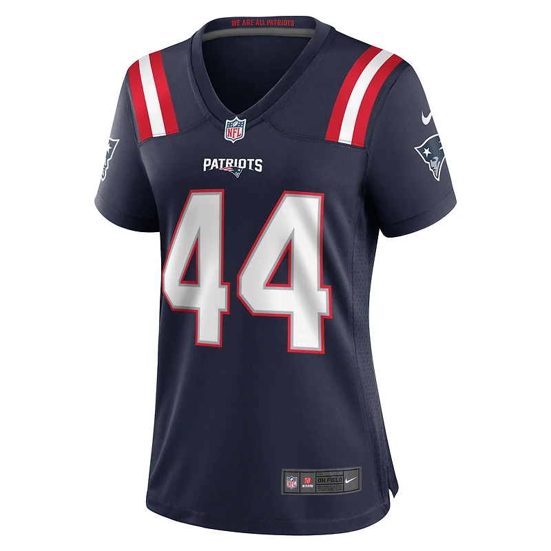 Maillot de match Nike Raleigh Webb bleu marine des New England Patriots pour femme