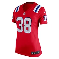 Women's Nike Rhamondre Stevenson Red New England Patriots  Team Game Jersey