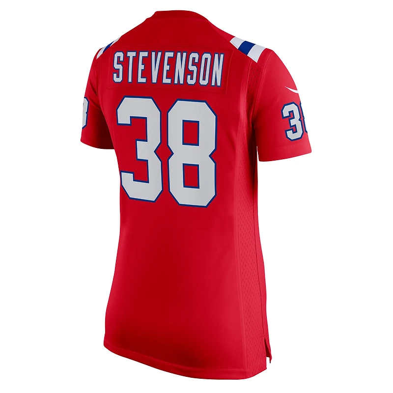 Women's Nike Rhamondre Stevenson Red New England Patriots  Team Game Jersey