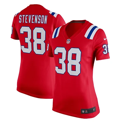 Women's Nike Rhamondre Stevenson Red New England Patriots Team Game Jersey