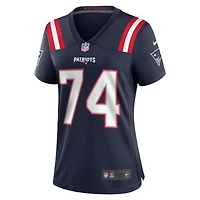 Maillot de match des Patriots la Nouvelle-Angleterre Nike Riley Reiff pour femme, bleu marine