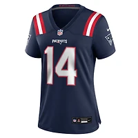 Maillot Nike Robert Spillane bleu marine pour femme des New England Patriots