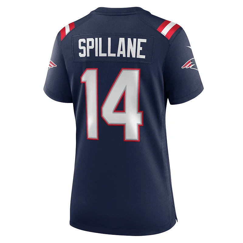 Maillot Nike Robert Spillane bleu marine pour femme des New England Patriots