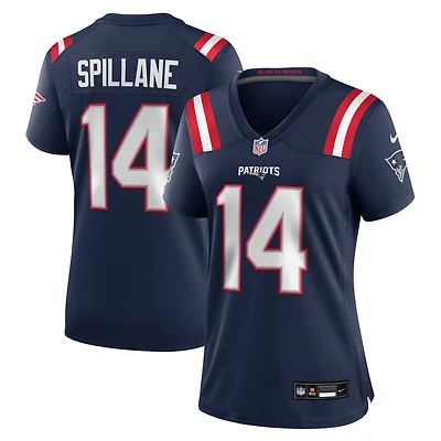 Maillot Nike Robert Spillane bleu marine pour femme des New England Patriots