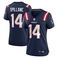 Maillot Nike Robert Spillane bleu marine pour femme des New England Patriots
