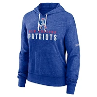 Women's Nike Royal New England Patriots Lightweight Rewind Vintage Pullover Hoodie