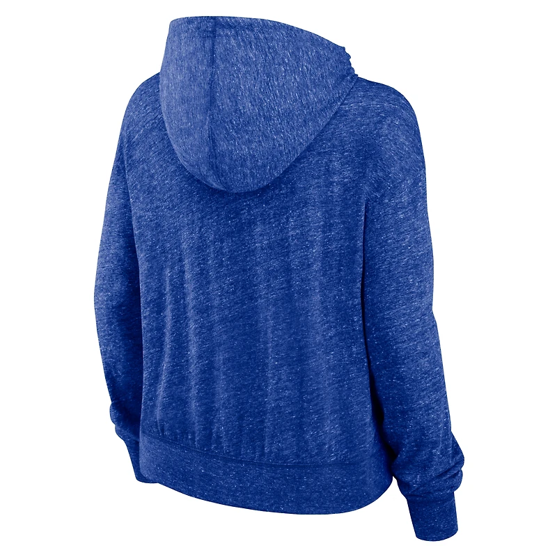 Women's Nike Royal New England Patriots Lightweight Rewind Vintage Pullover Hoodie
