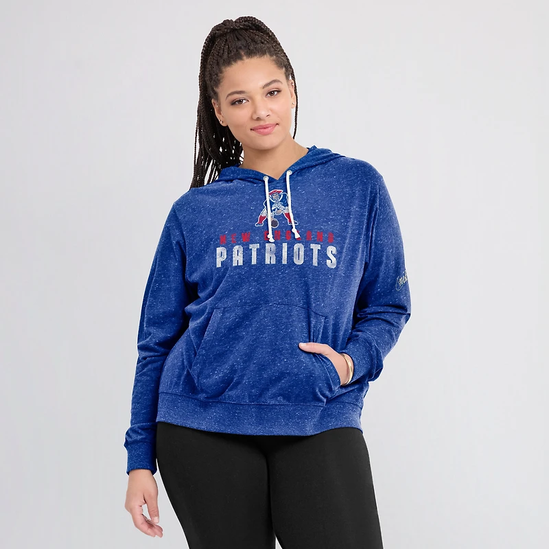 Women's Nike Royal New England Patriots Lightweight Rewind Vintage Pullover Hoodie
