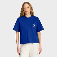 Women's Nike Royal New England Patriots Rewind Pocket Boxy T-Shirt