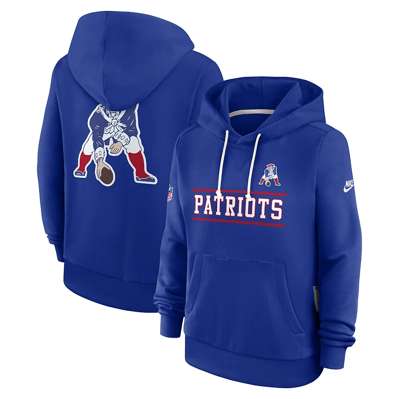 Sweat à capuche Nike Royal New England Patriots Sideline Standard Issue Alternate Dri-FIT pour femme