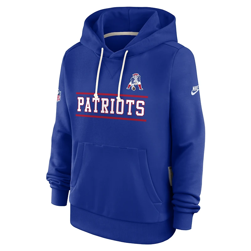 Sweat à capuche Nike Royal New England Patriots Sideline Standard Issue Alternate Dri-FIT pour femme