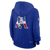 Sweat à capuche Nike Royal New England Patriots Sideline Standard Issue Alternate Dri-FIT pour femme
