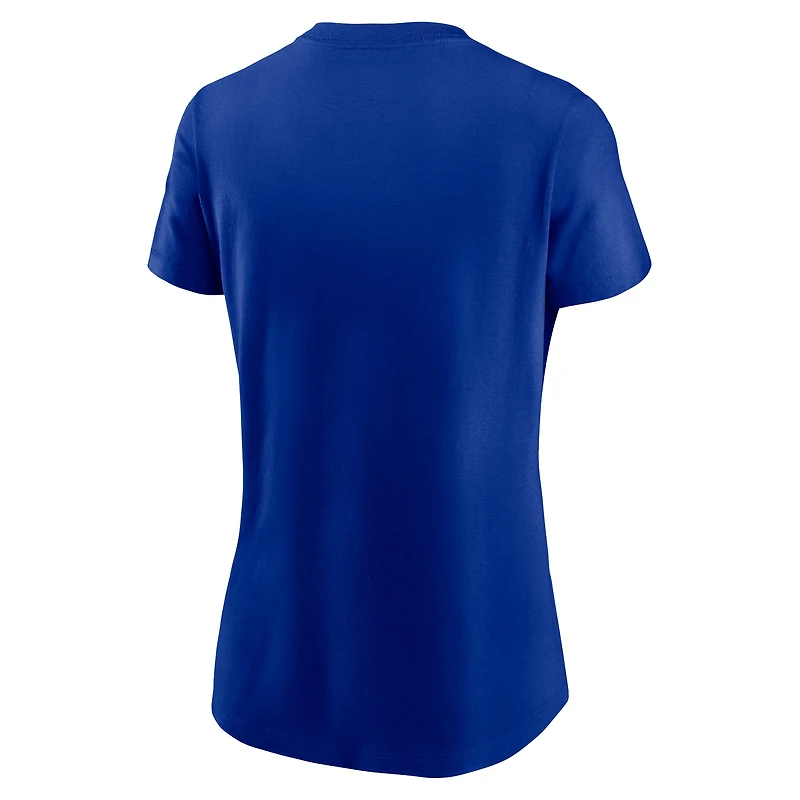 Women's Nike Royal New England Patriots Throwback Primary Logo T-Shirt