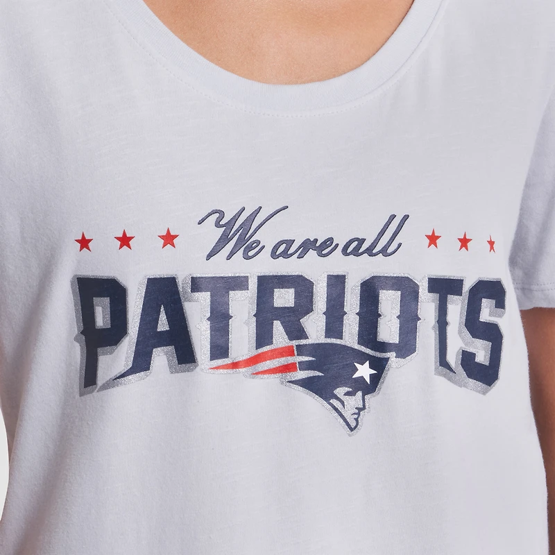 Women's Nike Silver New England Patriots 2025 Rivalries Collection Slub Dri-FIT T-Shirt