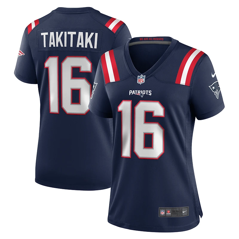 Women's Nike Sione Takitaki Navy New England Patriots Game Jersey