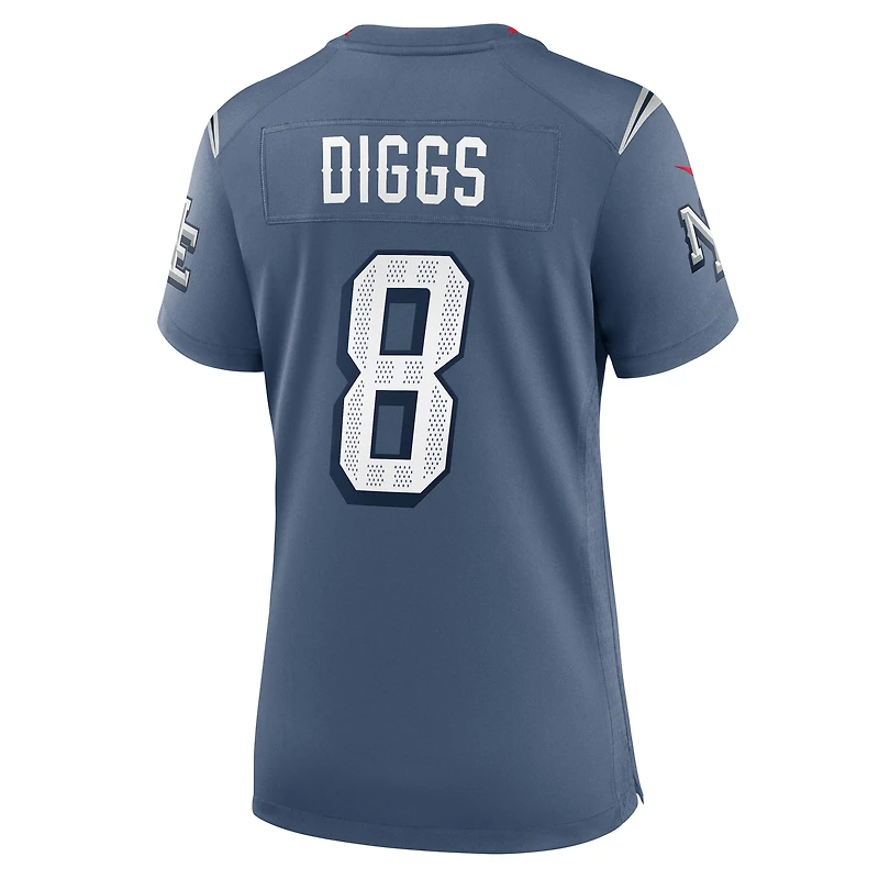 Women's Nike Stefon Diggs Storm Blue New England Patriots 2025 Rivalries Collection Game Jersey