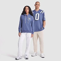 Sweat à capuche Nike Storm Blue pour femme, collection Rivalités 2025 des New England Patriots, édition Standard, Sideline Dri-FIT
