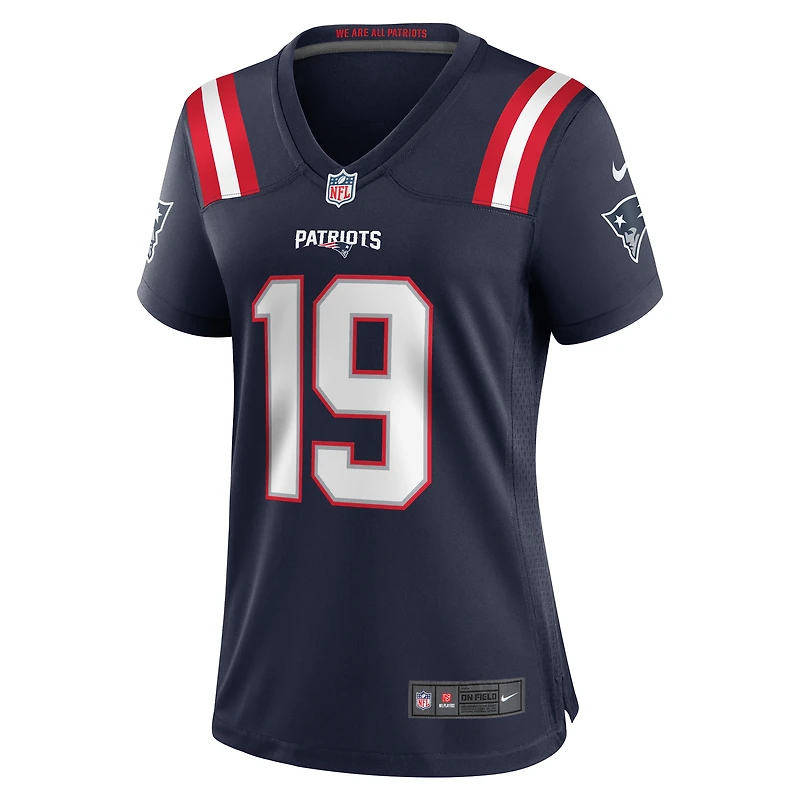 Maillot de match Nike Trace McSorley bleu marine des New England Patriots pour femme
