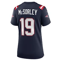 Maillot de match Nike Trace McSorley bleu marine des New England Patriots pour femme