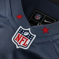 Maillot Nike TreVeyon Henderson Storm Blue pour femme des New England Patriots 2025 Rivalries Collection Game