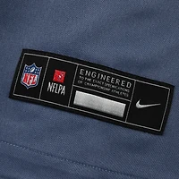 Maillot Nike TreVeyon Henderson Storm Blue pour femme des New England Patriots 2025 Rivalries Collection Game
