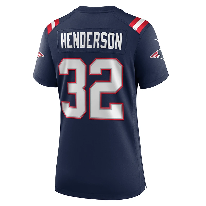 Women's Nike TreVeyon Henderson  Navy New England Patriots Game Jersey