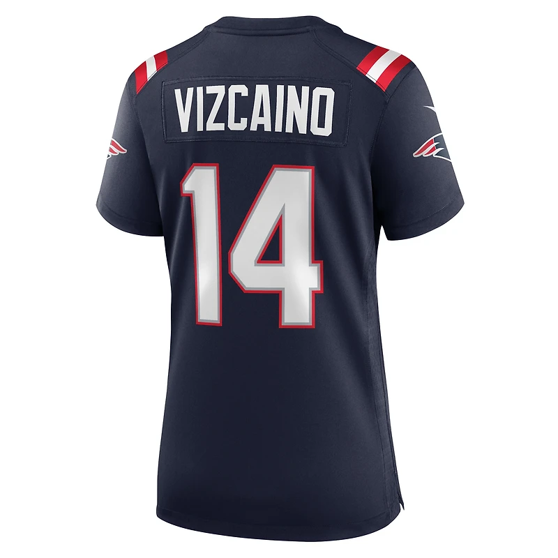 Women's Nike Tristan Vizcaino Navy New England Patriots Game Jersey