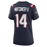 Maillot de match Nike Ty Montgomery bleu marine des New England Patriots pour femme