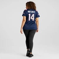Maillot Nike Ty Montgomery bleu marine des New England Patriots pour femme