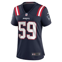 Maillot de match Nike Vederian Lowe bleu marine des New England Patriots pour femme