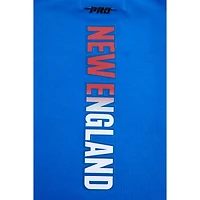 Women's Pro Standard  Royal New England Patriots Ombre Wordmark Classic Cropped Tank Top