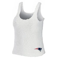 Women's WEAR by Erin Andrews Cream New England Patriots Cozy Scoop Neck Tank Top & Pants Sleep Set