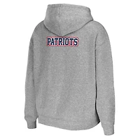 Women's WEAR by Erin Andrews Heathered Gray New England Patriots Team Full-Zip Hoodie